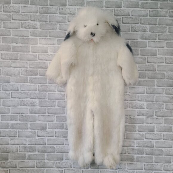 Vtg Warm Halloween Costume Shaggy Sheep Dog L 6-7 Plush Sheepdog Costco Dressup - Picture 8 of 9